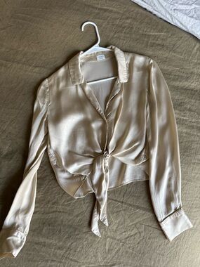 Aritizia - 100% Silk Blouse - Champagne Color
